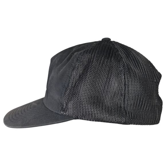 RVCA Black Mid Fit Mesh Trucker Snapback Hat One Size - Picture 3 of 6